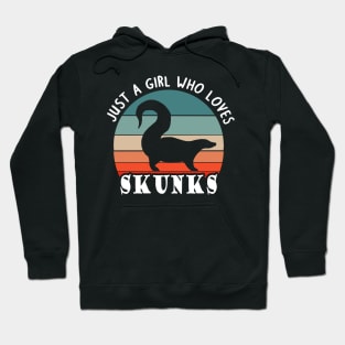 Skunk women design girls love animal Hoodie